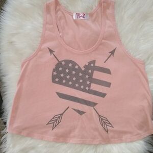 Mighty Fine | Peach Racerback Top